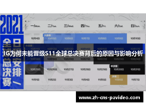 IG为何未能晋级S11全球总决赛背后的原因与影响分析 IG为何未能晋级S11全球总决赛背后的原因与影响分析